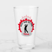 Bester Vater Golfer Pub Personalisiert Glas (Vorderseite)