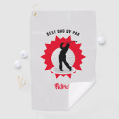 Bester Vater Golfer Pub Personalisiert Golfhandtuch (Insitu)