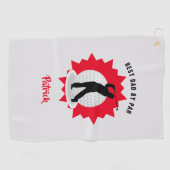 Bester Vater Golfer Pub Personalisiert Golfhandtuch (Horizontal)