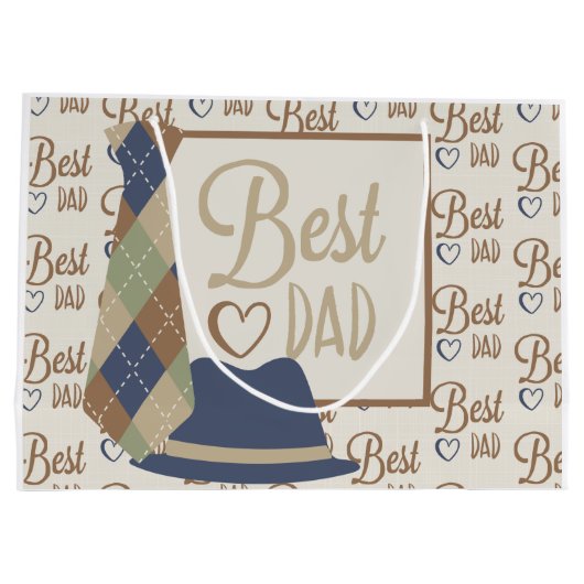 Bester Vater große Geschenktüte (Rückseite)