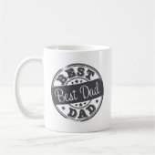Bester Vater - GummiBriefmarkeneffekt - Kaffeetasse (Links)