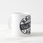 Bester Vater - GummiBriefmarkeneffekt - Kaffeetasse (Vorderseite Links)