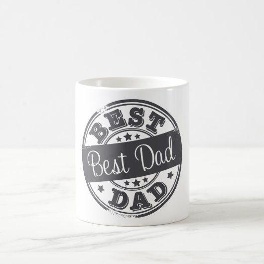 Bester Vater - GummiBriefmarkeneffekt - Kaffeetasse (Mittel)