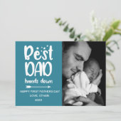 Bester Vater hält sich nieder - Foto-Karte des Vat Karte (Stehend Vorderseite)