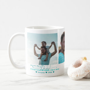 Bester Vater   Handgeschriebene drei FotoCollage Kaffeetasse