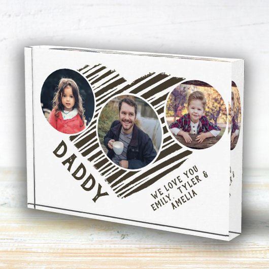 Bester Vater Herzkinder Tag 3 FotoCollage Fotoblock