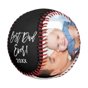Bester Vater im 2. Foto Pinselstriche Baseball