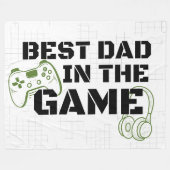 Bester Vater im Game Große Gabe für Gamer Fleecedecke (Vorderseite (Horizontal))