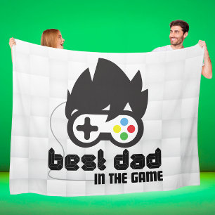 Bester Vater im Game Large Fleece Blanket
