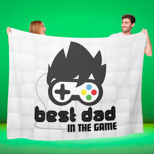 Bester Vater im Game Large Fleece Blanket