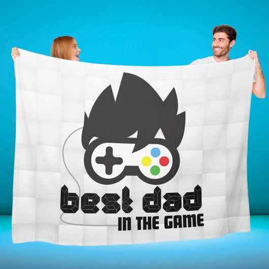 Bester Vater im Game Large Fleece Blanket