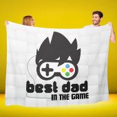 Bester Vater im Game Large Fleece Blanket