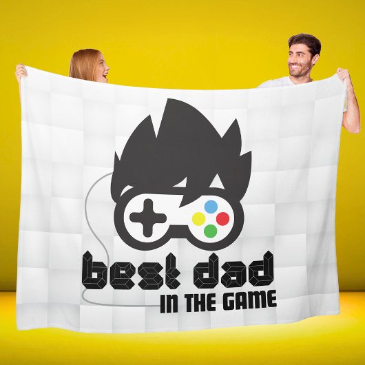 Bester Vater im Game Large Fleece Blanket