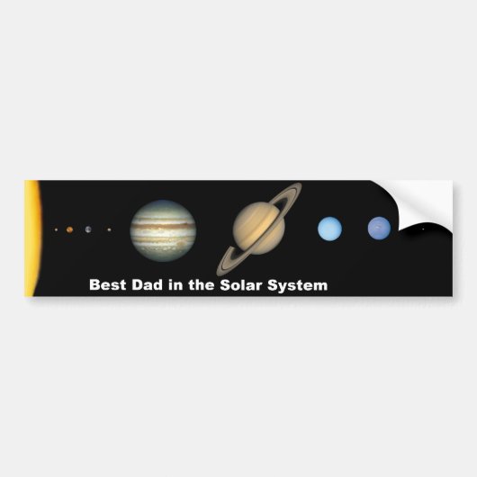 Bester Vater im Solarsystems-Autoaufkleber Autoaufkleber (Vorne)