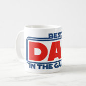 Bester Vater im Universum Kaffeetasse (Vorderseite Links)