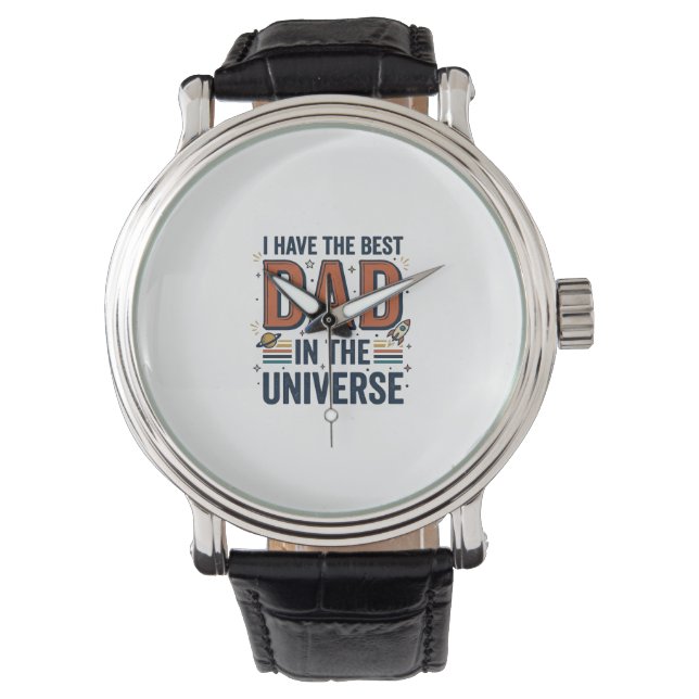 Bester Vater im Universum Space Vector Design_1 Armbanduhr (Vorderseite)