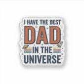 Bester Vater im Universum Space Vector Design_1 Aufkleber (Vorderseite)