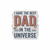 Bester Vater im Universum Space Vector Design_1 Aufkleber (Vorderseite)