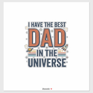 Bester Vater im Universum Space Vector Design_1 Aufkleber