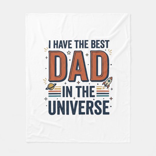 Bester Vater im Universum Space Vector Design_1 Fleecedecke (Vorderseite)