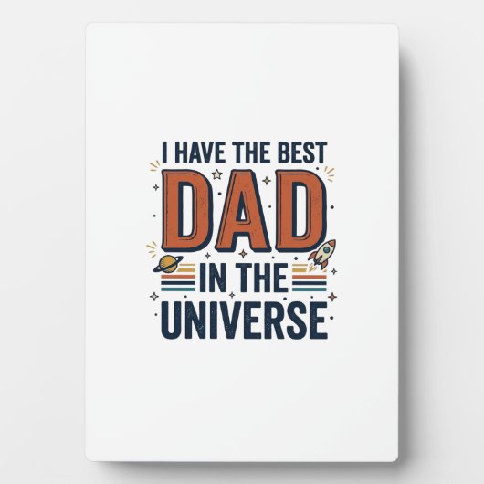 Bester Vater im Universum Space Vector Design_1 Fotoplatte (Vorderseite)