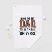 Bester Vater im Universum Space Vector Design_1 Golfhandtuch (Insitu)