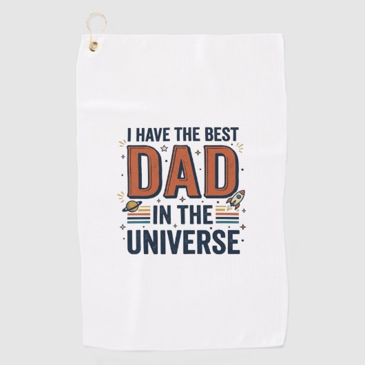 Bester Vater im Universum Space Vector Design_1 Golfhandtuch (Vorderseite)