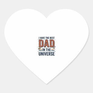 Bester Vater im Universum Space Vector Design_1 Herz-Aufkleber