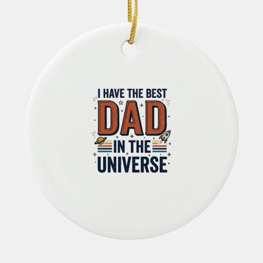 Bester Vater im Universum Space Vector Design_1 Keramik Ornament (Vorne)