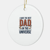 Bester Vater im Universum Space Vector Design_1 Keramik Ornament (Links)