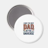 Bester Vater im Universum Space Vector Design_1 Magnet (Vorderseite/Rückseite)
