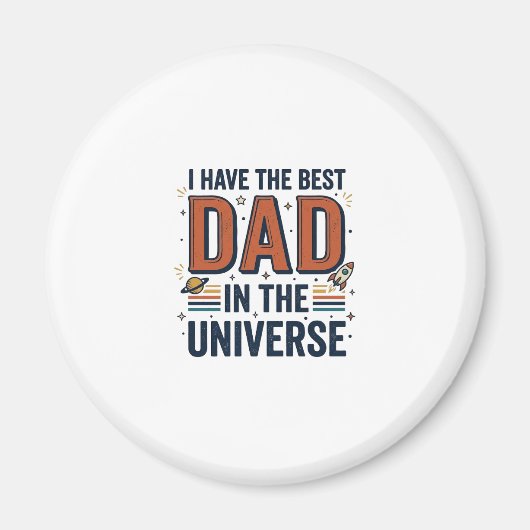 Bester Vater im Universum Space Vector Design_1 Magnet (Vorne)