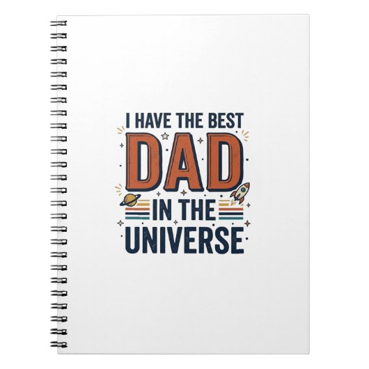 Bester Vater im Universum Space Vector Design_1 Notizblock (Vorderseite)
