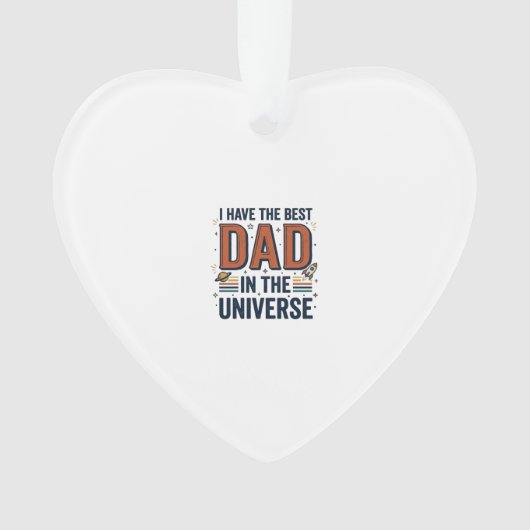 Bester Vater im Universum Space Vector Design_1 Ornament (Vorderseite)
