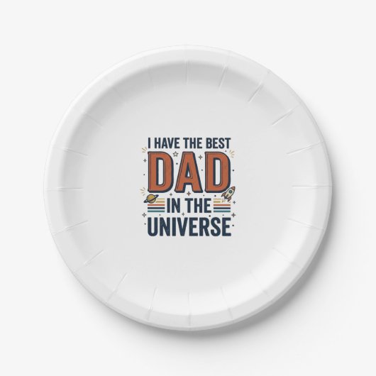 Bester Vater im Universum Space Vector Design_1 Pappteller (Vorderseite)
