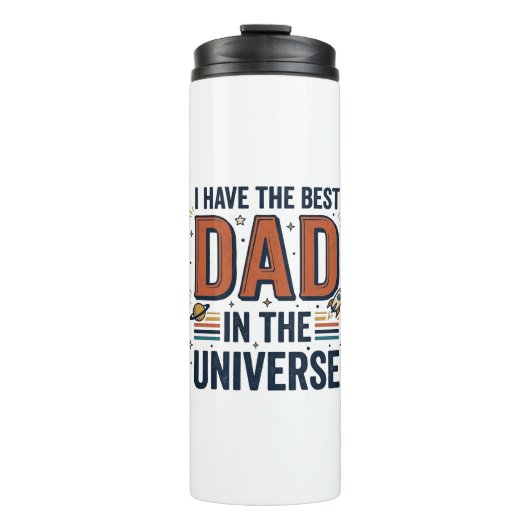 Bester Vater im Universum Space Vector Design_1 Thermosbecher (Vorderseite)