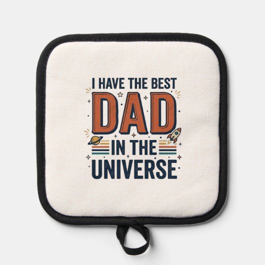 Bester Vater im Universum Space Vector Design_1 Topflappen (Vorderseite)