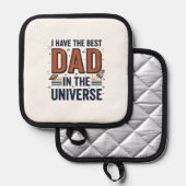 Bester Vater im Universum Space Vector Design_1 Topflappen (Vorderseite/Rückseite)