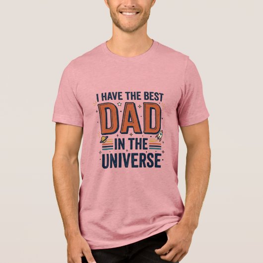 Bester Vater im Universum Space Vector Design_1 Tri-Blend Shirt (Vorderseite)