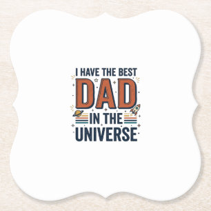 Bester Vater im Universum Space Vector Design_1 Untersetzer