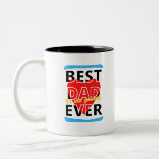 Bester Vater im Universum überhaupt Zweifarbige Tasse
