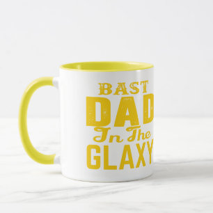 Bester Vater im Universum Vintage Gold typografisc Tasse