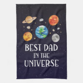 Bester Vater im Universum Zitat Vatertag Geschirrtuch (Vertikal)