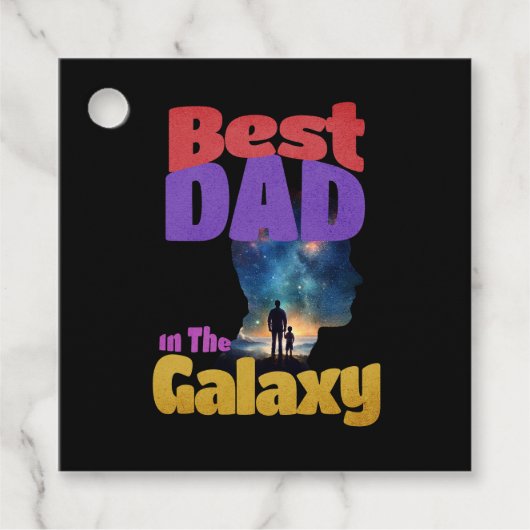 Bester Vater in der Galaxie Geschenkanhänger (Vorderseite)