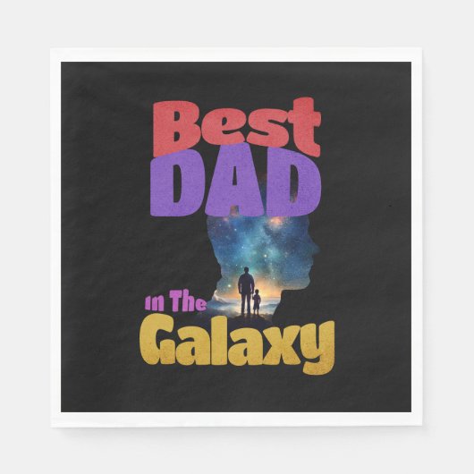 Bester Vater in der Galaxie Serviette (Vorderseite)