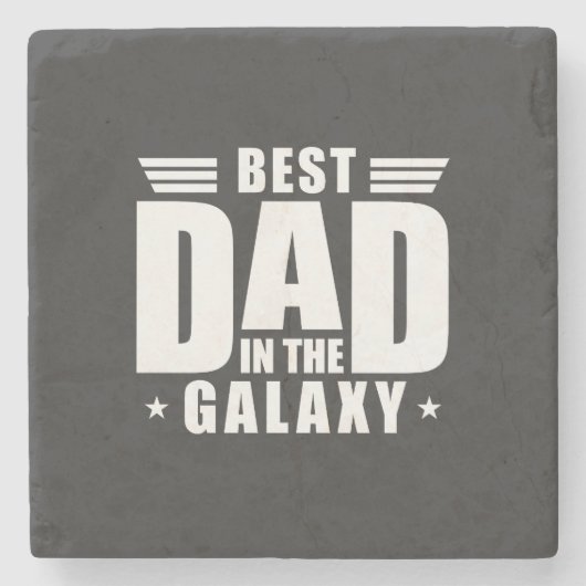 Bester Vater in der Galaxie - Vatertag, Geburtstag Steinuntersetzer (Vorderseite)