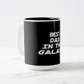 Bester Vater in der Galaxie Zweifarbige Tasse (Vorderseite Links)