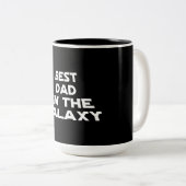 Bester Vater in der Galaxie Zweifarbige Tasse (VorderseiteRechts)
