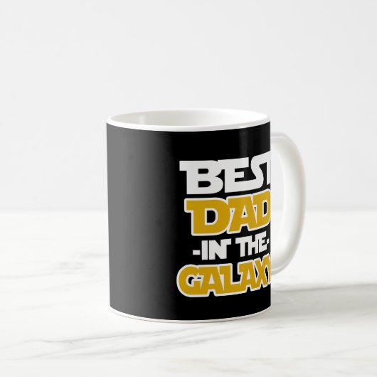 Bester Vater in der Galaxy lustigen Sprichwort Kaf Kaffeetasse (VorderseiteRechts)