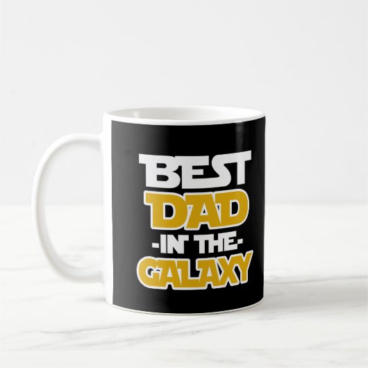 Bester Vater in der Galaxy lustigen Sprichwort Kaf Kaffeetasse (Links)